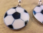 Preview: Fussball Ohrringe football schwarz weiß